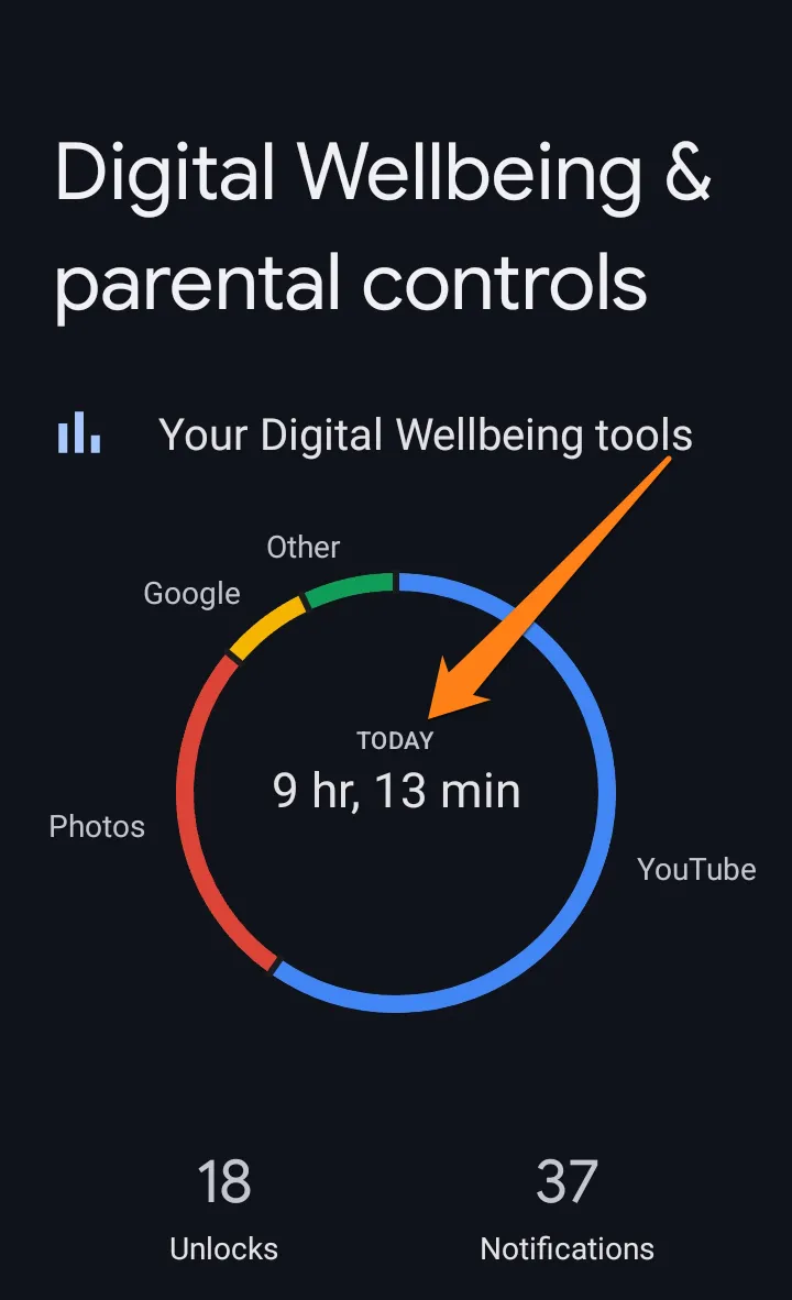 How to Check Screen Time on Android Click on the center of the process How to Check Screen Time on Android