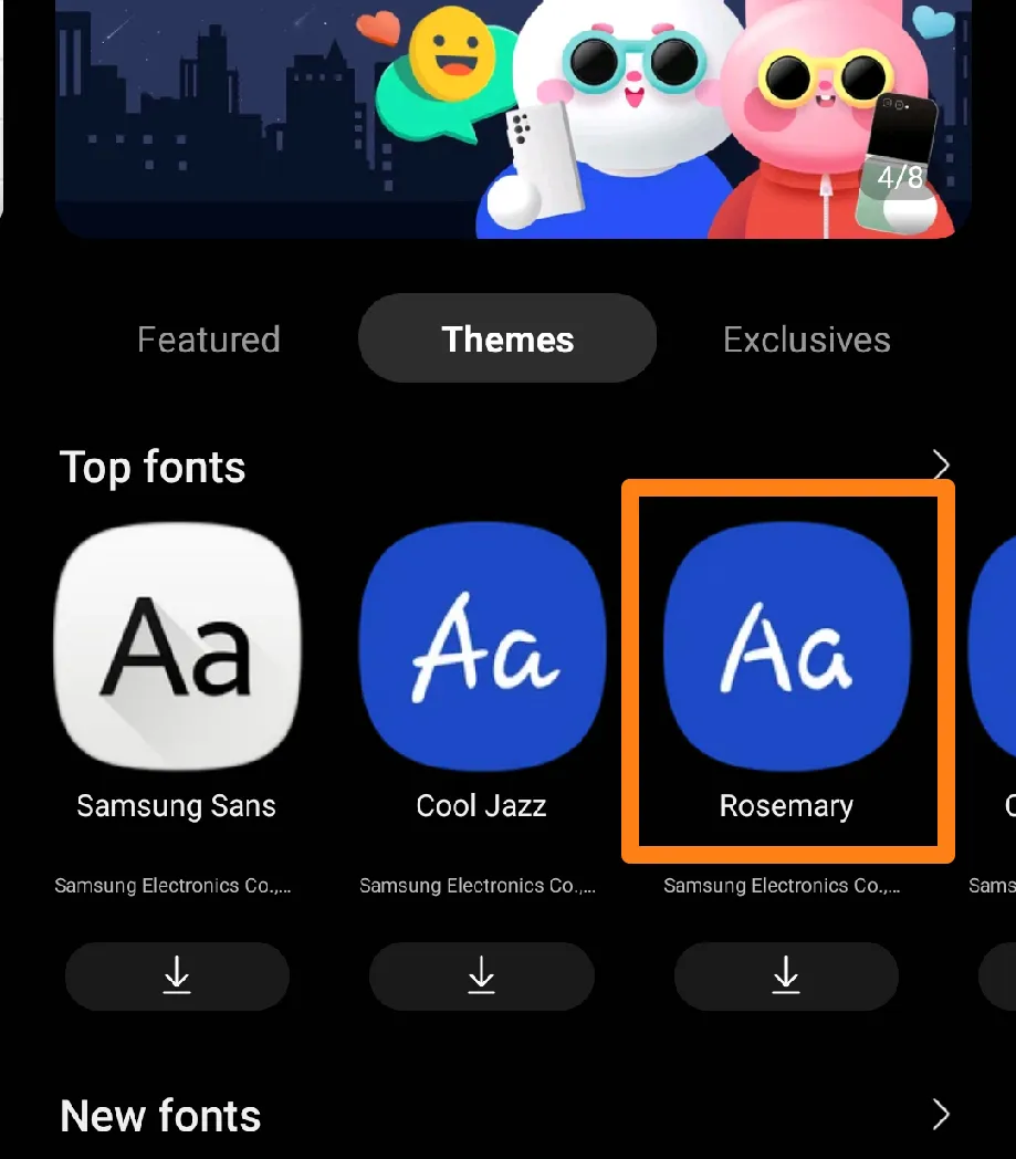Click on the font How to Change Fonts in Android