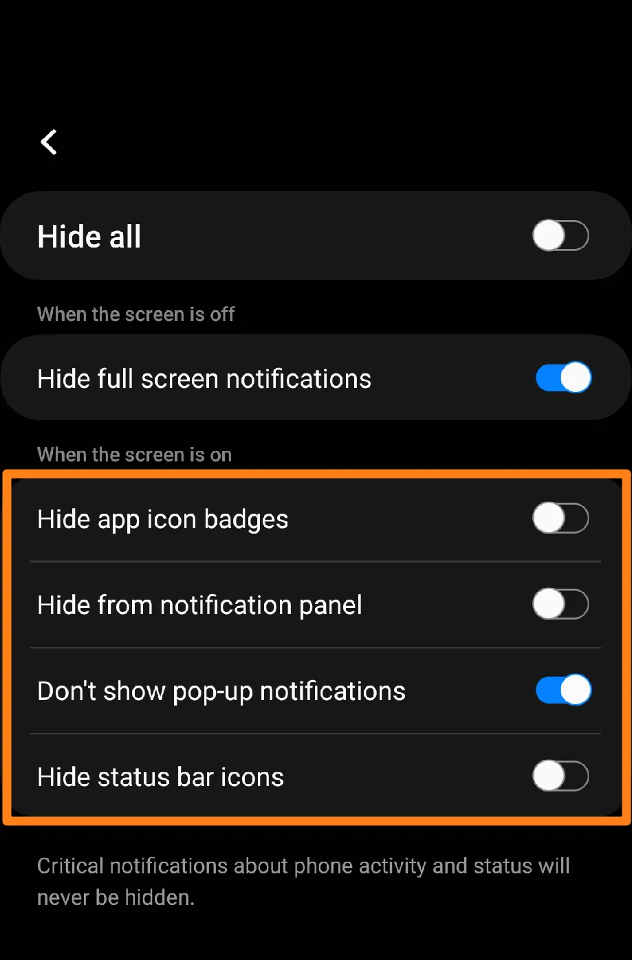 Control the behavior of notifications How to set up Do Not Disturb on Samsung Galaxy