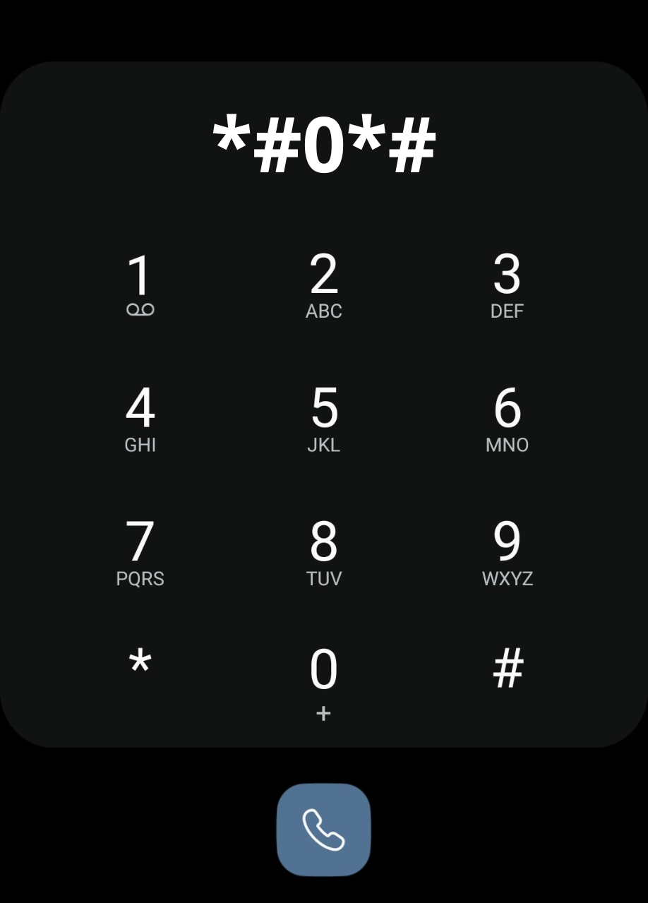 Enter the code *#0*# How To Fix Android Screen Not Rotating