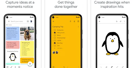 Google Keep app