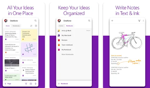 Microsoft OneNote app