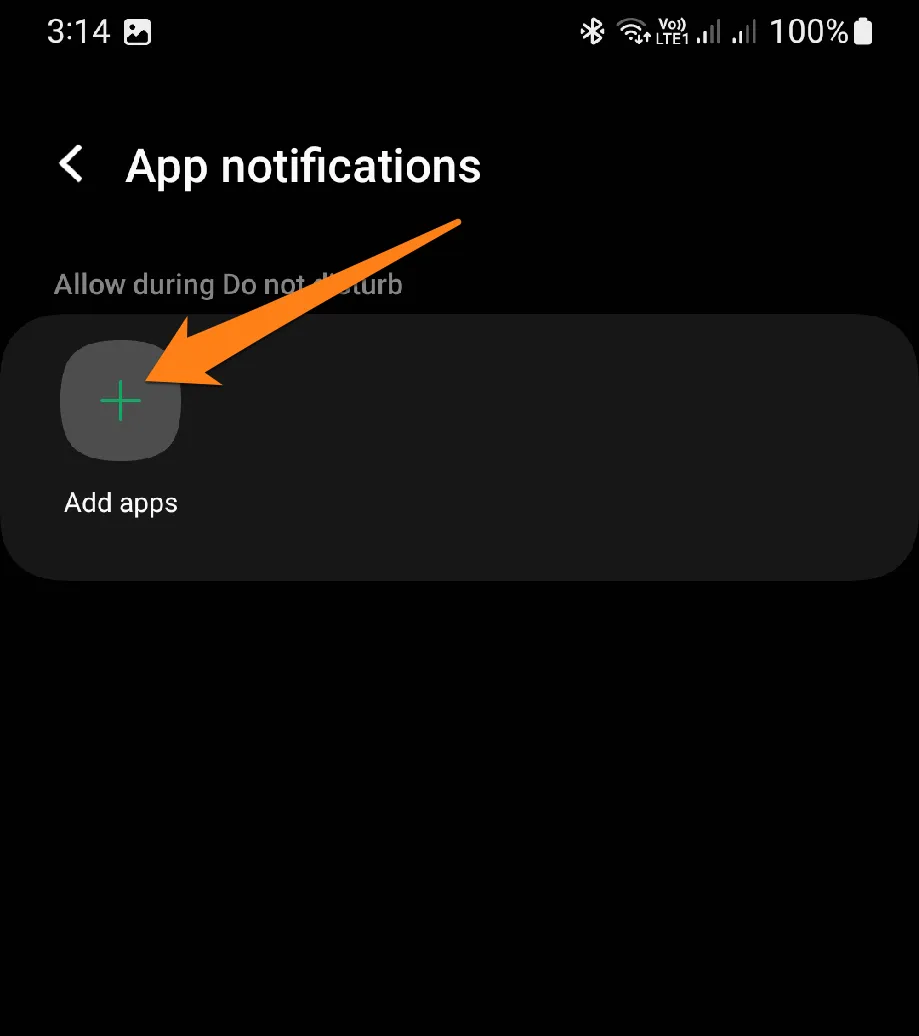 How to set up Do Not Disturb on Samsung Galaxy Click on Add Apps How to set up Do Not Disturb on Samsung Galaxy